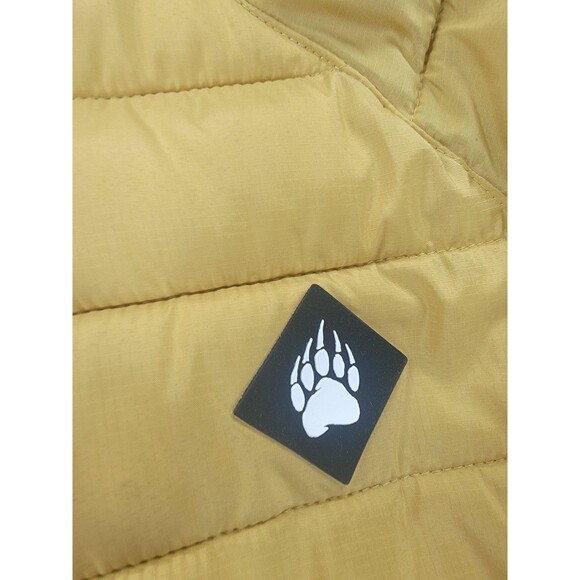 Alaskan Hard Gear Jacket Mens Medium Yellow Quilted Puffer Full Zip Outdoor Warm - Picture 4 of 13